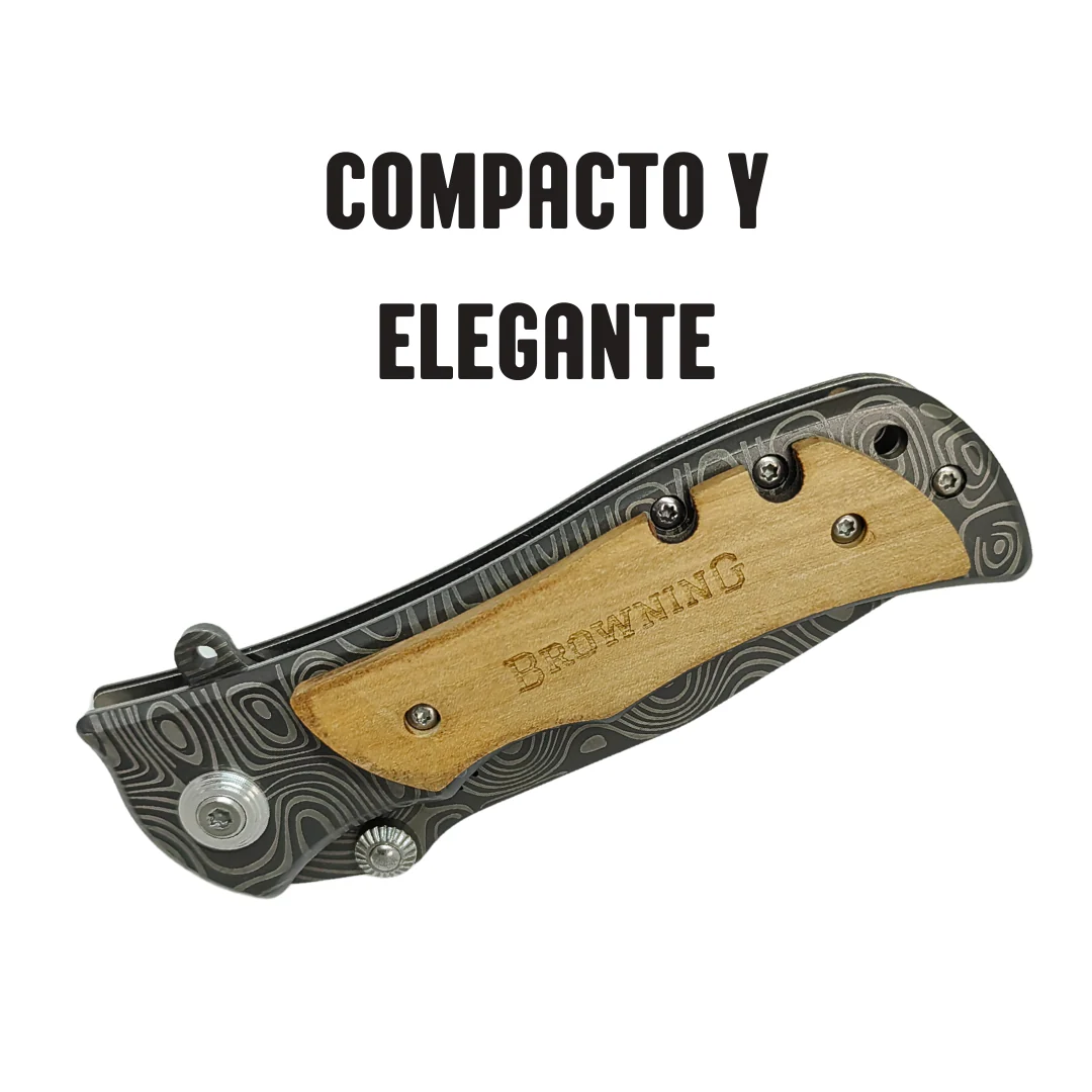 Navaja Browning Acero de Damasco - Image 6