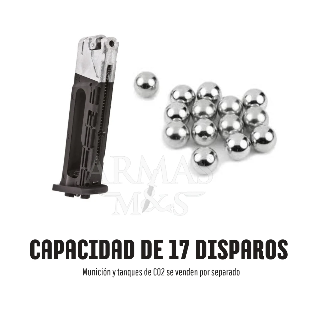 Pistola Beretta 84FS Blowback CO₂ 4.5 mm Umarex - Image 5