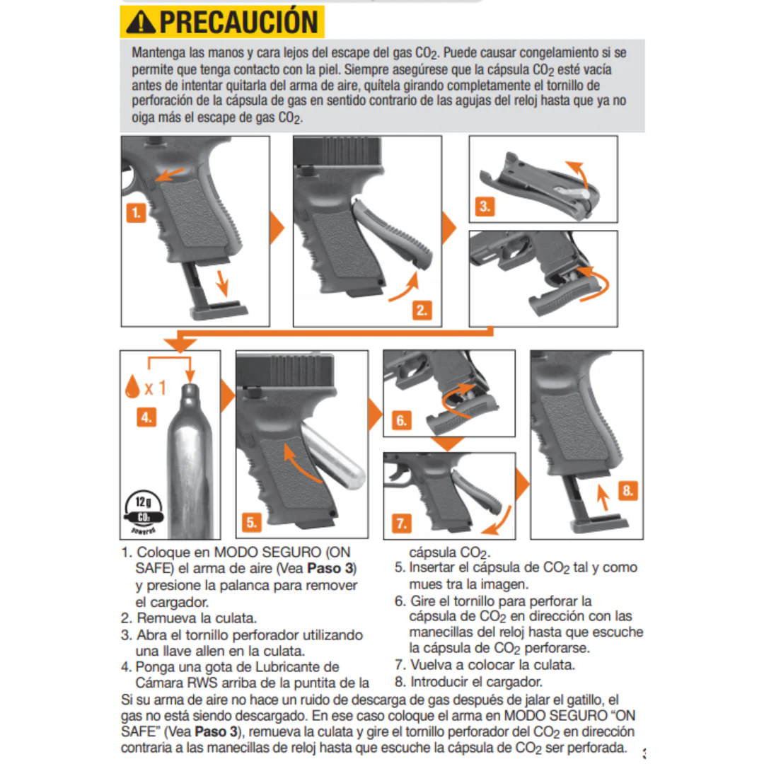 Pistola GLOCK 19 GEN3 Negra CO2 BBs Cal. .177 4.5mm 410 fps - Image 14