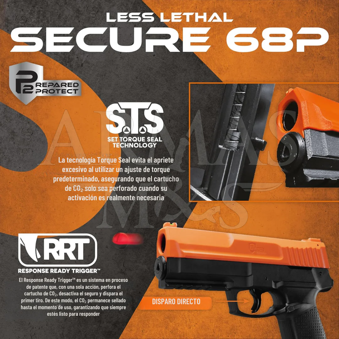 Pistola Traumática De Protección Secure 68P Gas Pimienta Umarex cal. 68 - Image 10