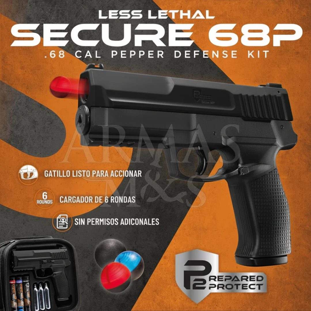 Pistola Traumática De Protección Secure 68P Gas Pimienta Umarex cal. 68 - Negro - Image 10