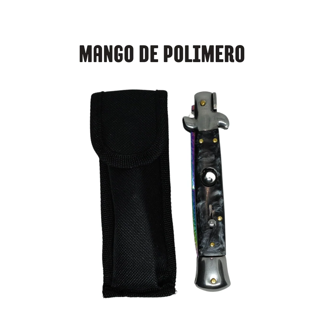 Navaja Stiletto Clásica Automática Tornasol Mictlán - Image 18