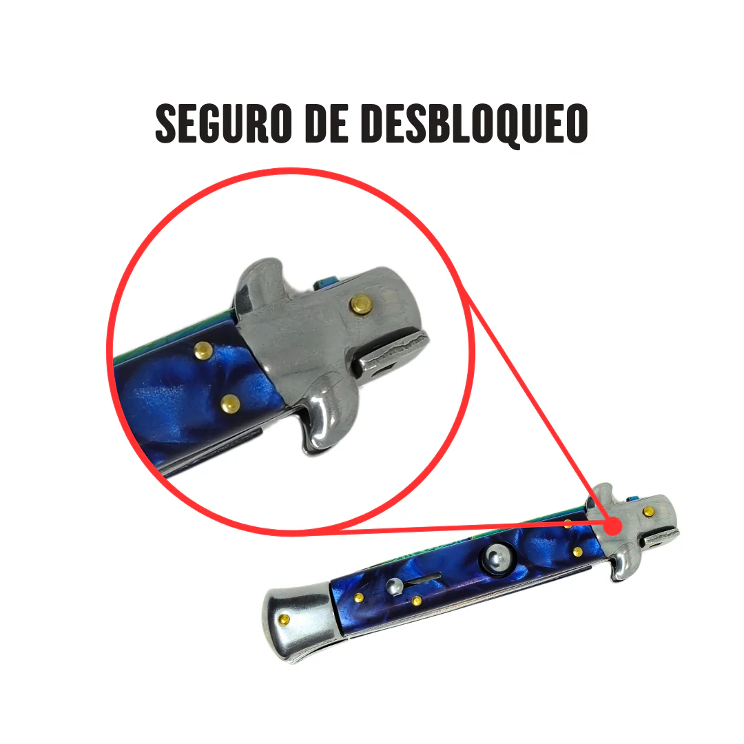 Navaja Stiletto Clásica Automática Tornasol Mictlán - Image 4