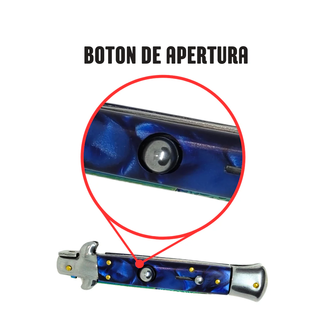 Navaja Stiletto Clásica Automática Tornasol Mictlán - Image 7